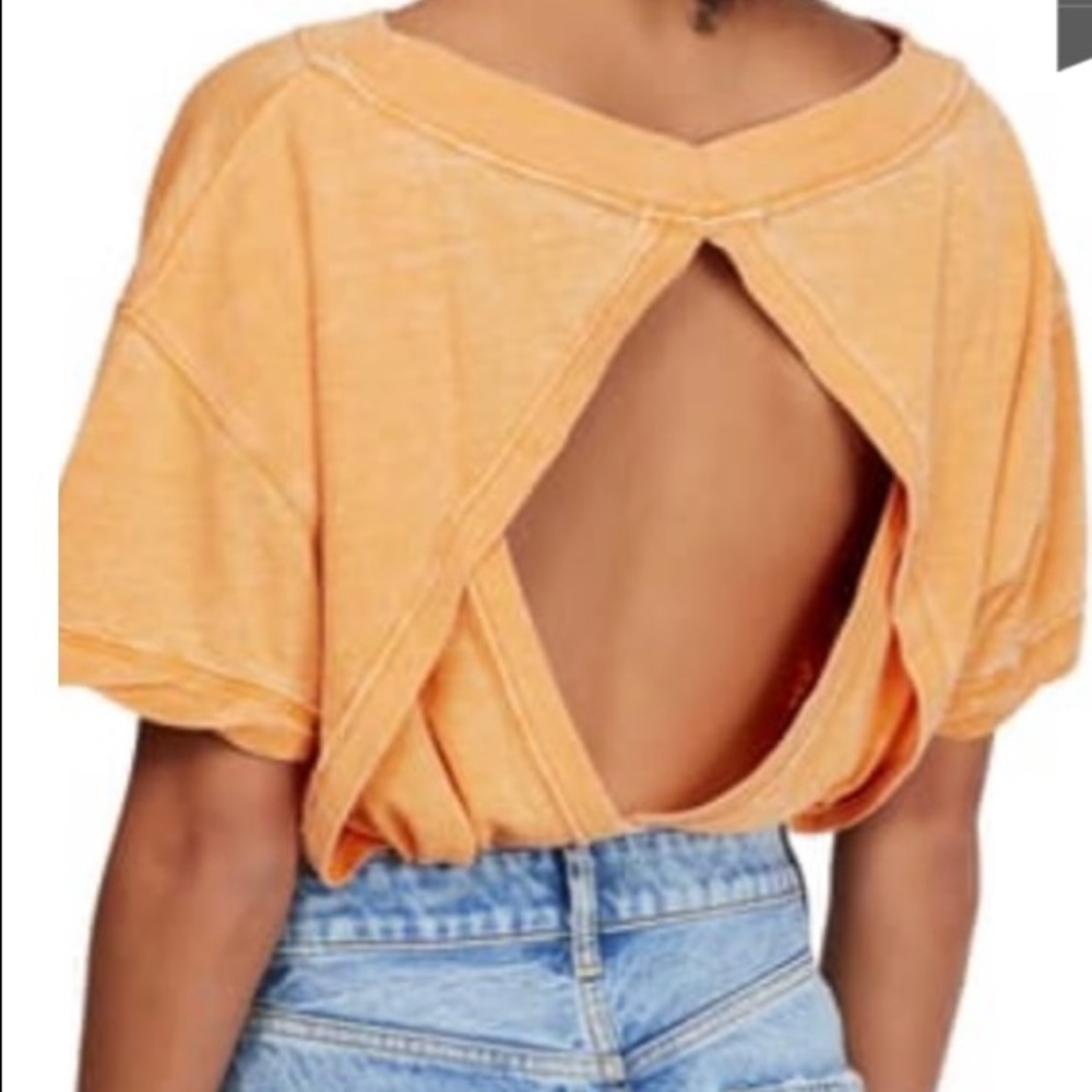 NWT Free People Open Back T